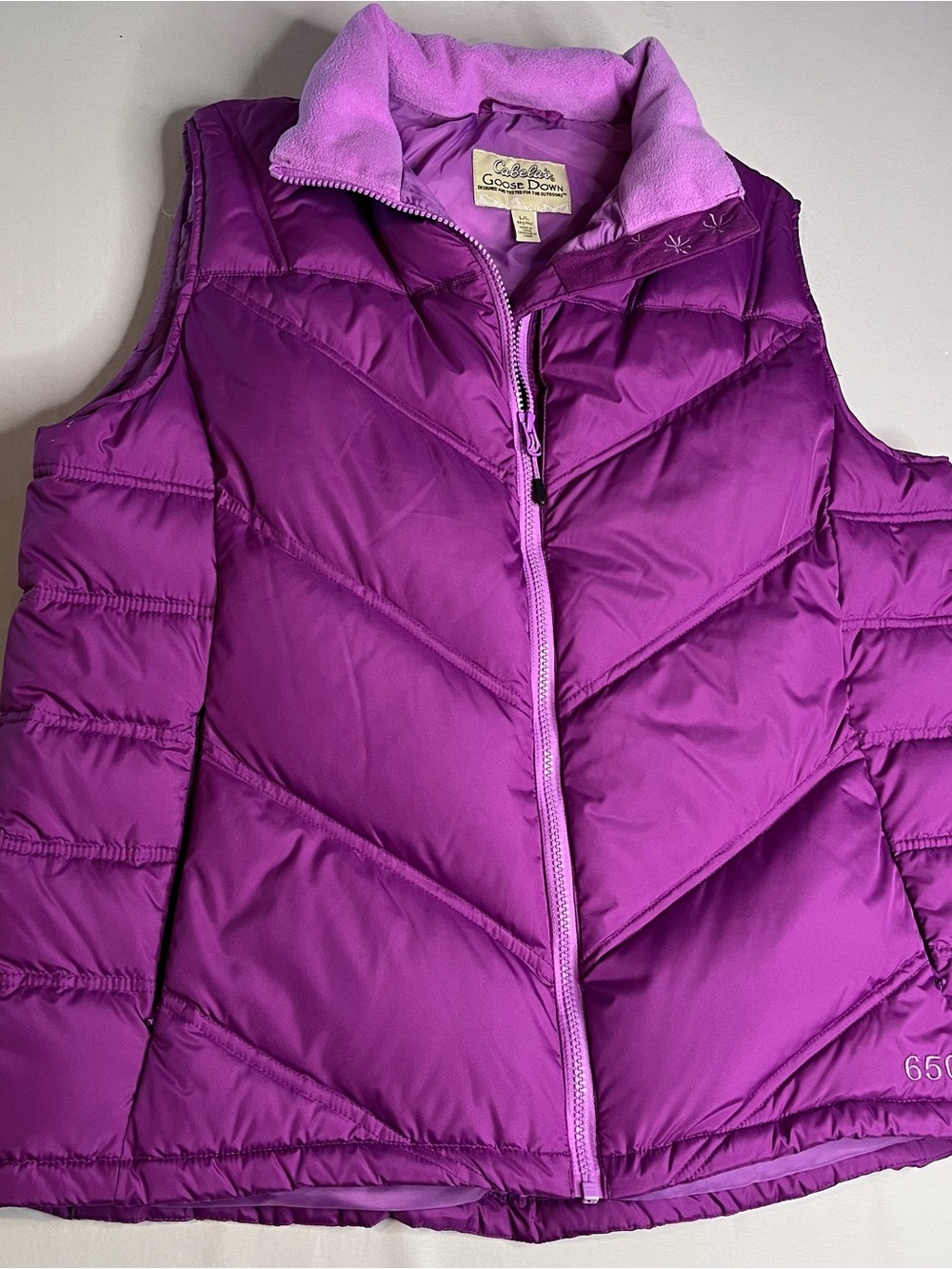 Women’s Cabala’s Purple Puffer Vest with Snowflake Embroidered Detailing